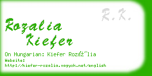 rozalia kiefer business card